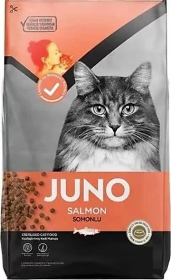 Juno Sterilised Somonlu Kısırlaştırılmış Kedi Maması 15 kg - Image 1