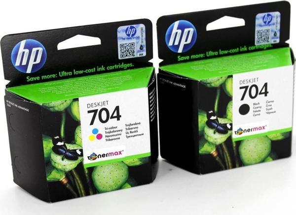 HP 704 CN692A / CN693A / Orjinal Siyah ve Renkli Kartuş - Image 1