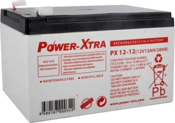 Power-Xtra 12V 12Ah Bakımsız Akü - Image 1