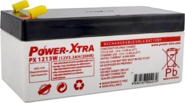 Power-Xtra 12V 3.3 Ah Bakımsız Kuru Akü - Image 1