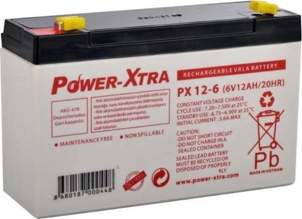 Power-Xtra 6V 12Ah Bakımsız Akü - Image 1