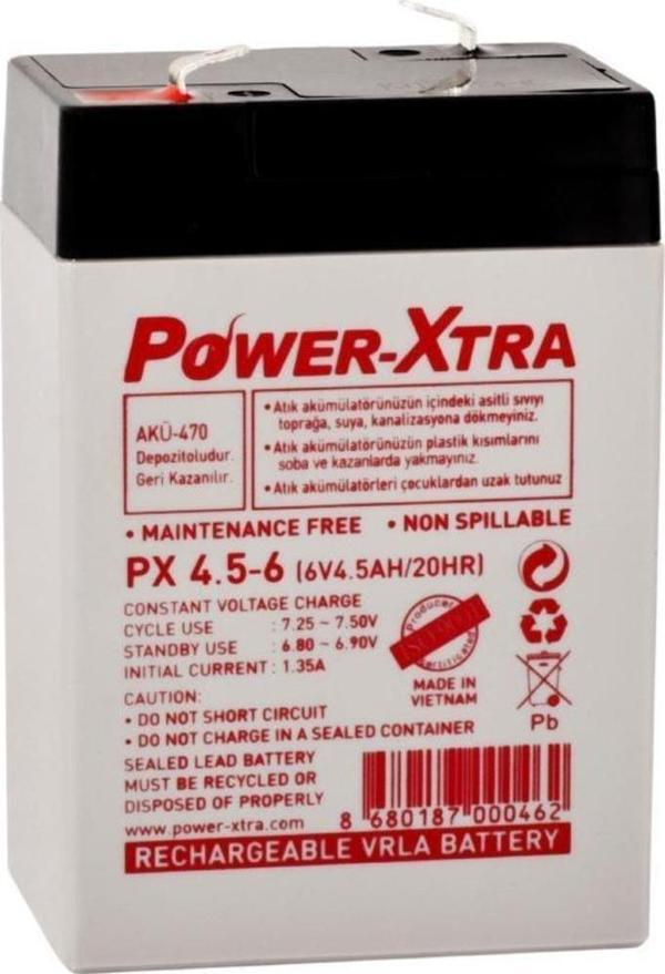 Power-Xtra 6V 4.5Ah Bakımsız Akü - Image 1