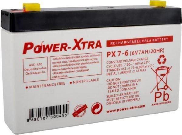 Power-Xtra 6V 7Ah Bakımsız Akü - Image 1