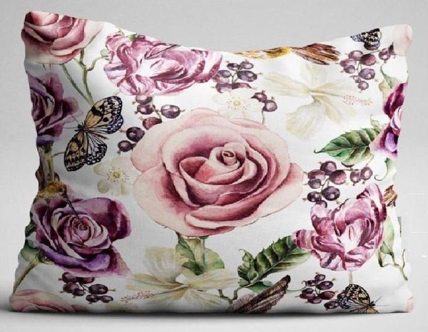 Bebesi 10 Adet Gül Desenli Yastık Kılıfı 50X70 Cm Fermuarlı - Image 1