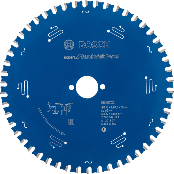 Bosch - Expert Serisi Çelik Levhalı Sandviç Panelleri için Daire Testere Bıçağı 235*30 mm 50 Diş - Image 1