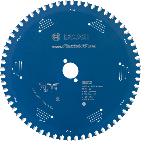 Bosch - Expert Serisi Çelik Levhalı Sandviç Panelleri için Daire Testere Bıçağı 270*30 mm 60 Diş - Image 1