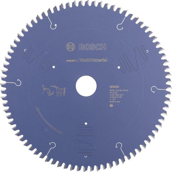 Bosch - Expert Serisi Çoklu Malzeme için Daire Testere Bıçağı 250*30 mm 80 Diş - Image 1