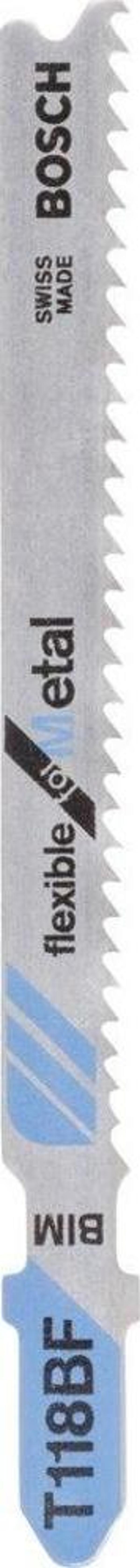 Bosch - Kırılmaya Karşı Dayanıklı Seri Metal İçin T 118 BF Dekupaj Testeresi Bıçağı - 5'Li Paket - Image 1