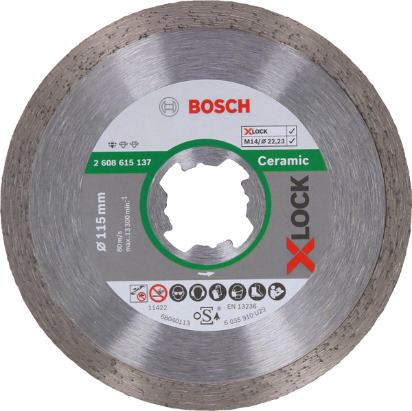 Bosch - X-LOCK - Standard Seri Seramik İçin Elmas Kesme Diski 115 mm - Image 1