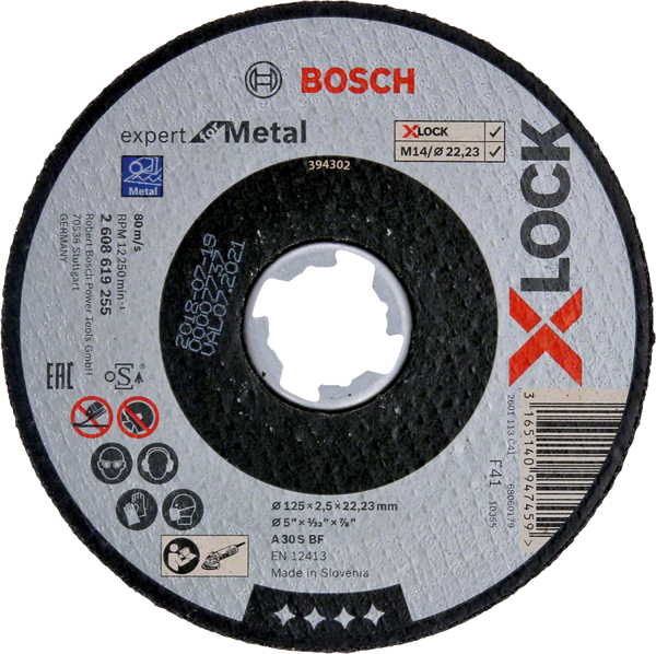 Bosch - X-LOCK - 125*2,5 mm Expert Serisi Düz Metal Kesme Diski (Taş) - Image 1