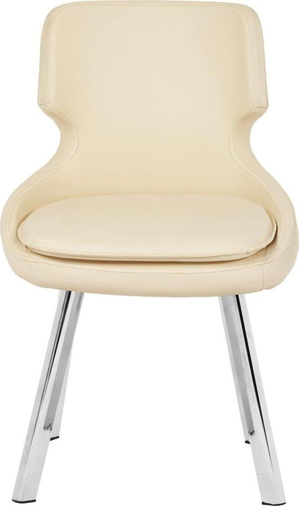 Markaelz Krom Metal Ayaklı Salon / Mutfak Sandalyesi Selekulak ( Deri )  - Image 1