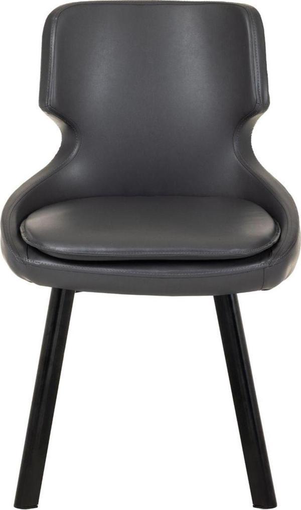 Markaelz Siyah Metal Ayaklı Salon / Mutfak Sandalyesi Selekulak ( Deri )  - Image 1