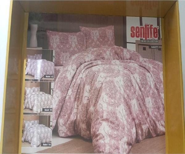 Senlife Kutulu Battal Çift Kişilik Ranforce Nevresim Takımı 1. Kalite Solmaz - Image 1