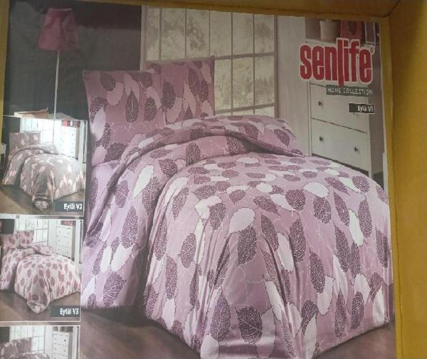 Senlife Kutulu Battal Çift Kişilik Ranforce Nevresim Takımı 1. Kalite Solmaz - Image 1