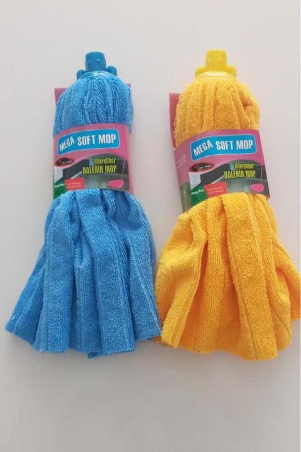 Soft Mega 2 Adet Mega Mikrofiber Havlu Vileda Paspas Mop Xl Yedek Ucu - Image 1