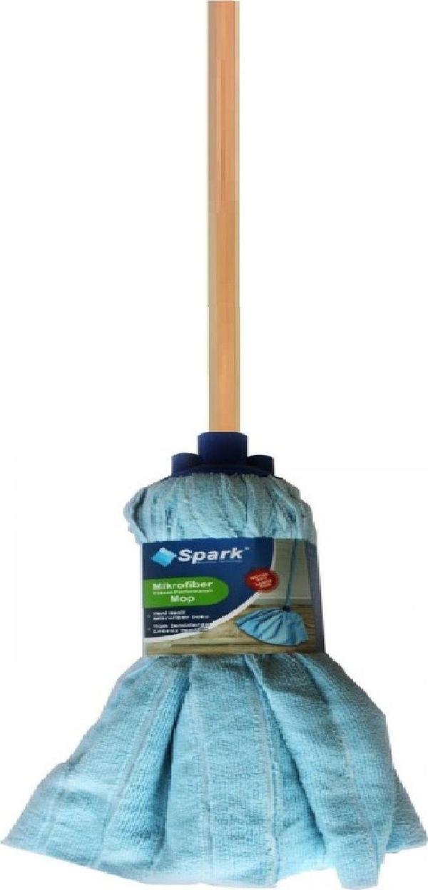 Spark Havlu Vileda Paspas Mop Large Ucu Ve Ahşap Sapı Takım - Image 1