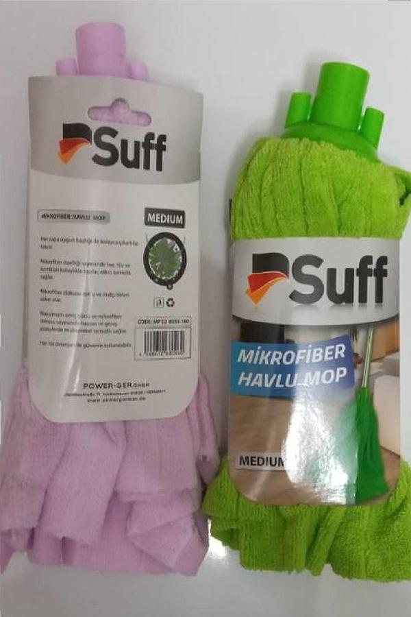 Suff 3 Adet Medium Mikrofiber Havlu Vileda Tipi Paspas Mop Yedek Ucu - Image 1