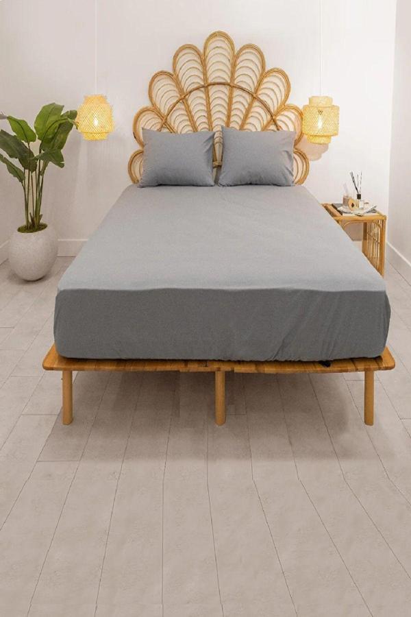 Bebesi Çift Kişilik Havlu Çarşaf Takımı Renk Açık Gri 150X200 Cm - Image 1