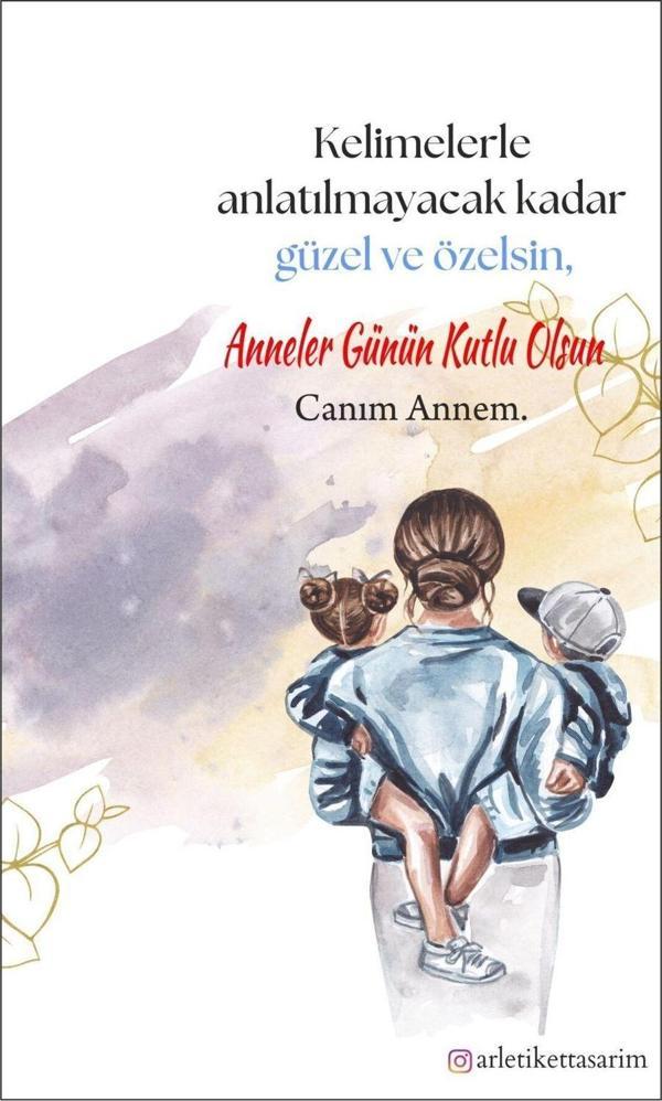 Butiksosyetik Anneler Günü Kartı 9 x 15 cm 200 Adet - Image 1