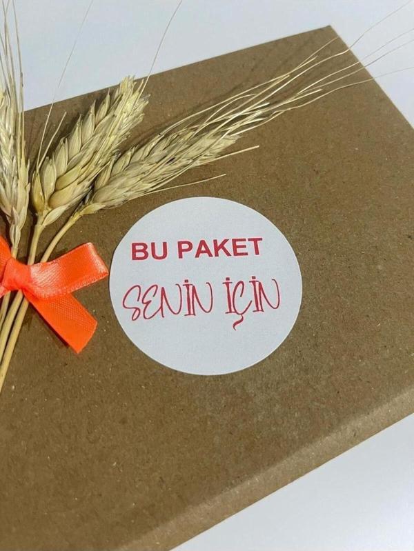 Butiksosyetik Bu Paket Senin İçin Yuvarlak Yapışkanlı Etiket 5 x 5 cm 100 Adet - Image 1