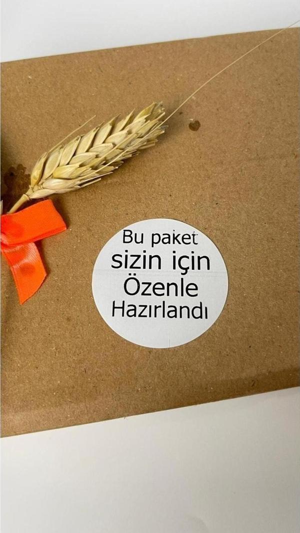 Butiksosyetik Bu Paket Sizin İçin Özenle Hazırlandı Siyah Yazılı Yuvarlak Etiket 5 x 5 cm 100 Adet - Image 1