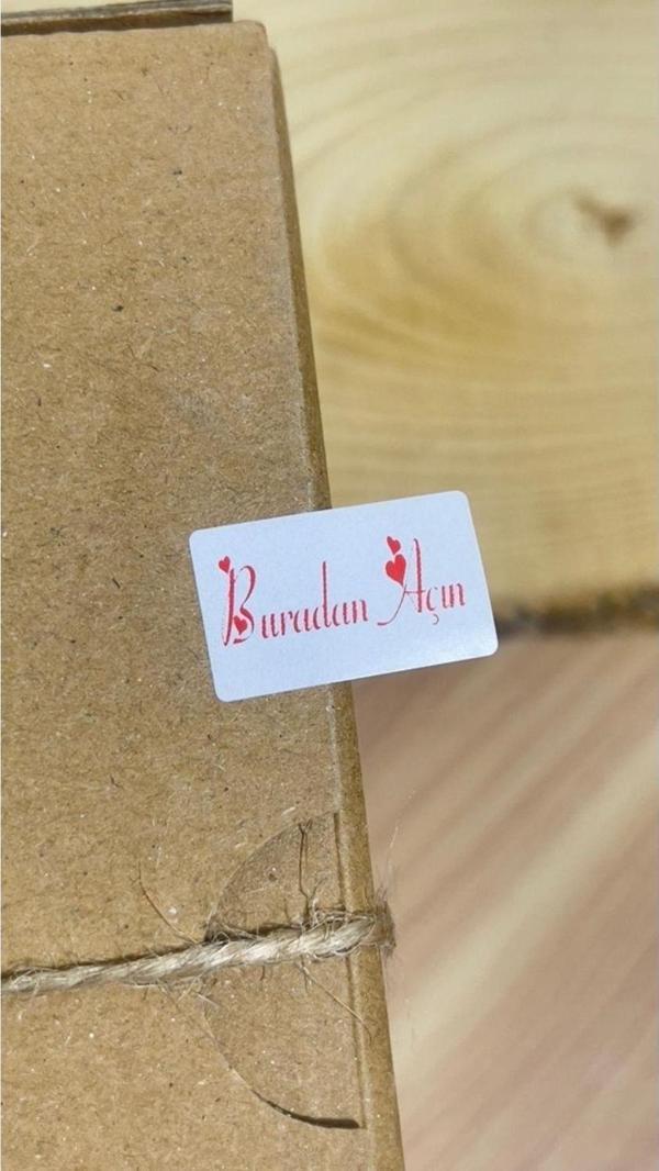 Butiksosyetik Buradan Açın Yapışkanlı Etiket 20 x 15Mm 200 Adet - Image 1