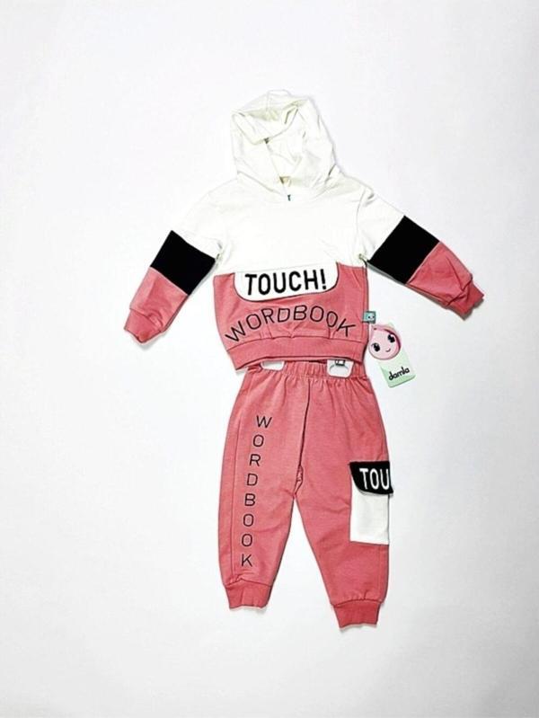 Butiksosyetik Damla Kids Touch Yazı Baskılı Kız Bebek Giyim - Image 1