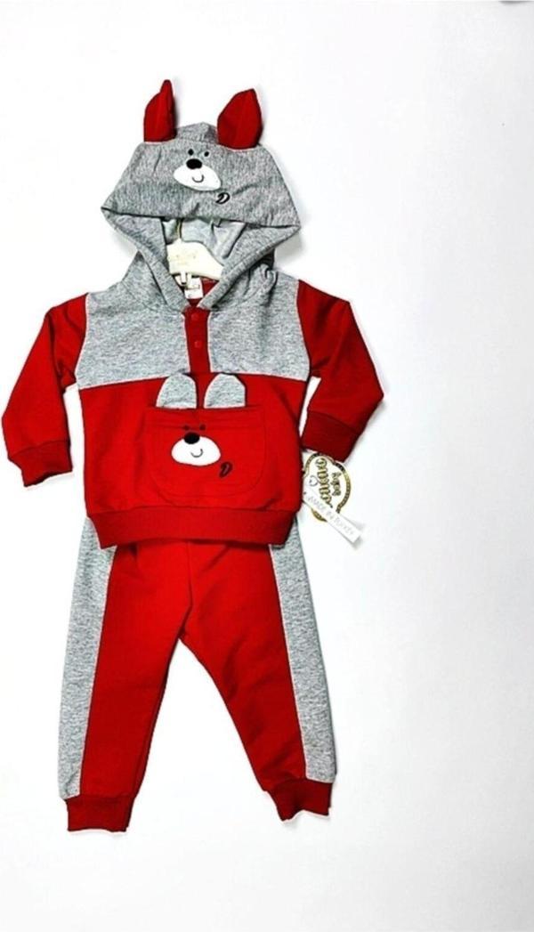 Butiksosyetik Donino Baby Ayıcık Baskılı Bebek Takım - Image 1