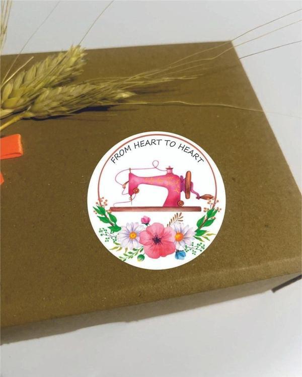 Butiksosyetik Eticaret El İşi Kutu Ve Hediye Paketi Etiketi Renkli Yuvarlak 4 x 4 cm 96 Adet - Image 1