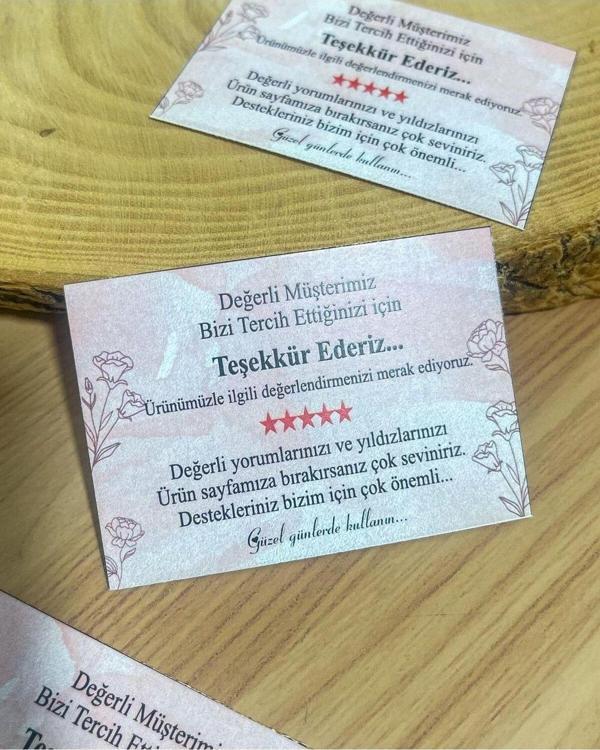 Butiksosyetik Eticaret Teşekkür Kartı 5 x 7 cm 100 Adet - Image 1