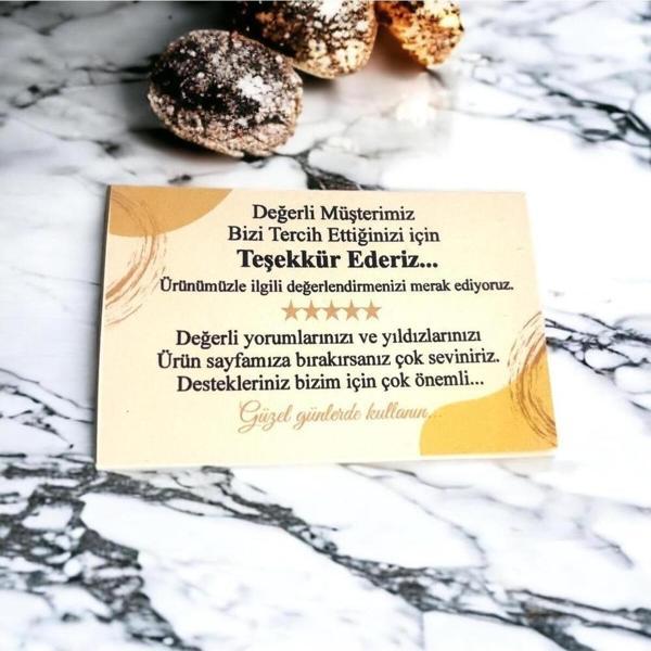 Butiksosyetik E-Ticaret Teşekkür Kartı 5 x 8 cm 100 Adet(Güzel Günlerde Kullanın) - Image 1