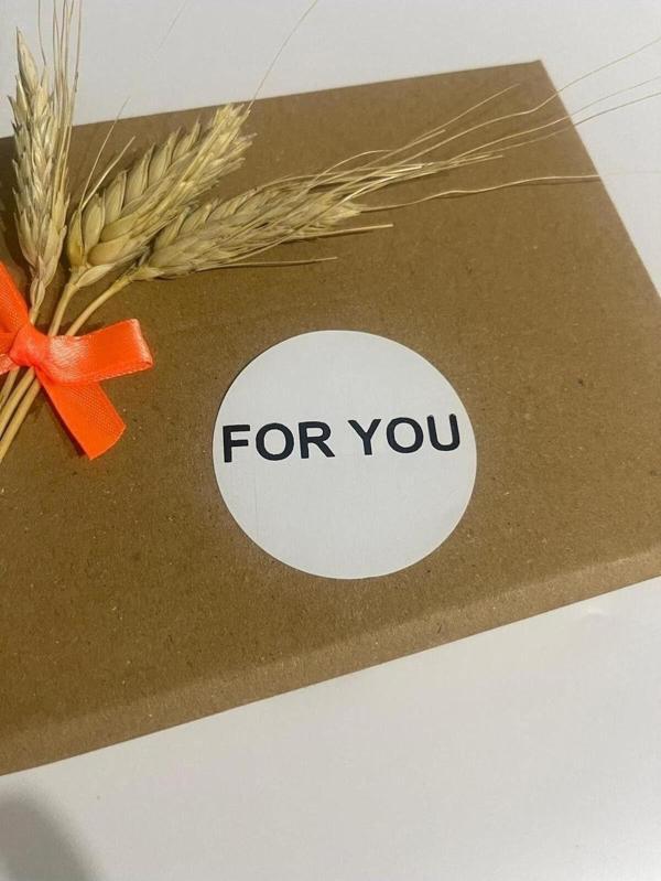 Butiksosyetik For You Siyah Yazılı Yuvarlak Yapışkanlı Etiket 3 x 3 cm 150 Adet - Image 1