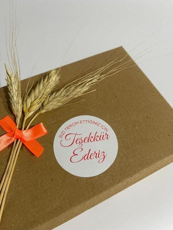 Butiksosyetik Kalpli Yuvarlak Eticaret Etiket 5 x 5 cm 100 Adet - Image 1