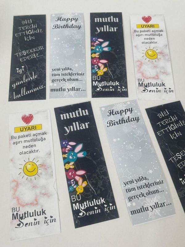 Butiksosyetik Karışık Kutu Kapama Etiket 14,5 cm Yapışkanlı Etiket 50 Adet - Image 1