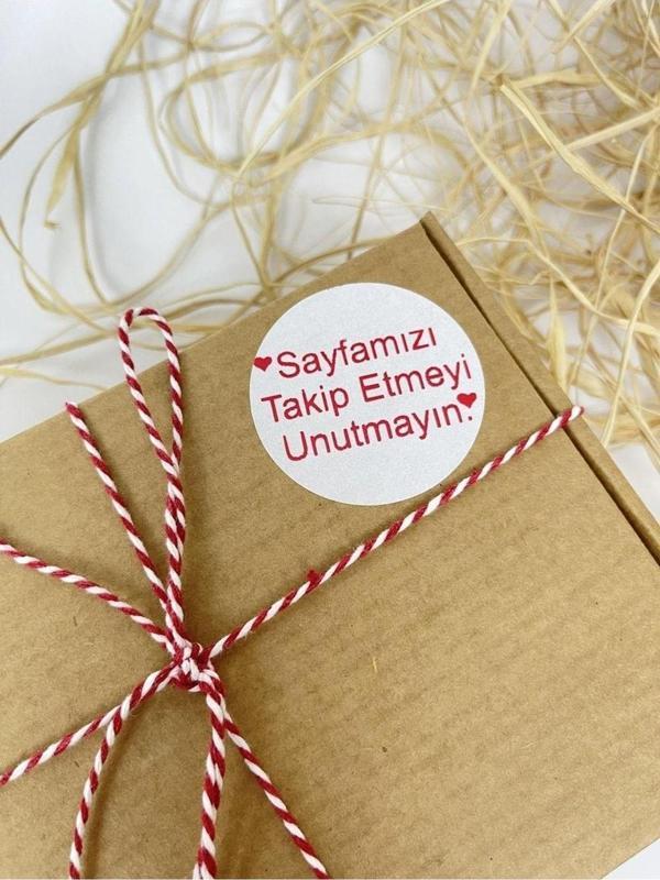 Butiksosyetik Sayfamızı Takip Etmeyi Unutmayın 40 Mm Beyaz Yuvarlak Sticker Etiket 120 Adet - Image 1