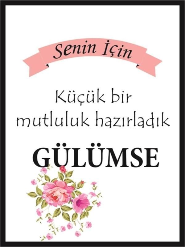 Butiksosyetik Senin Için Küçük Bir Mutluluk Hazırladım Kartı 5 x 7 cm 50 Adet - Image 1