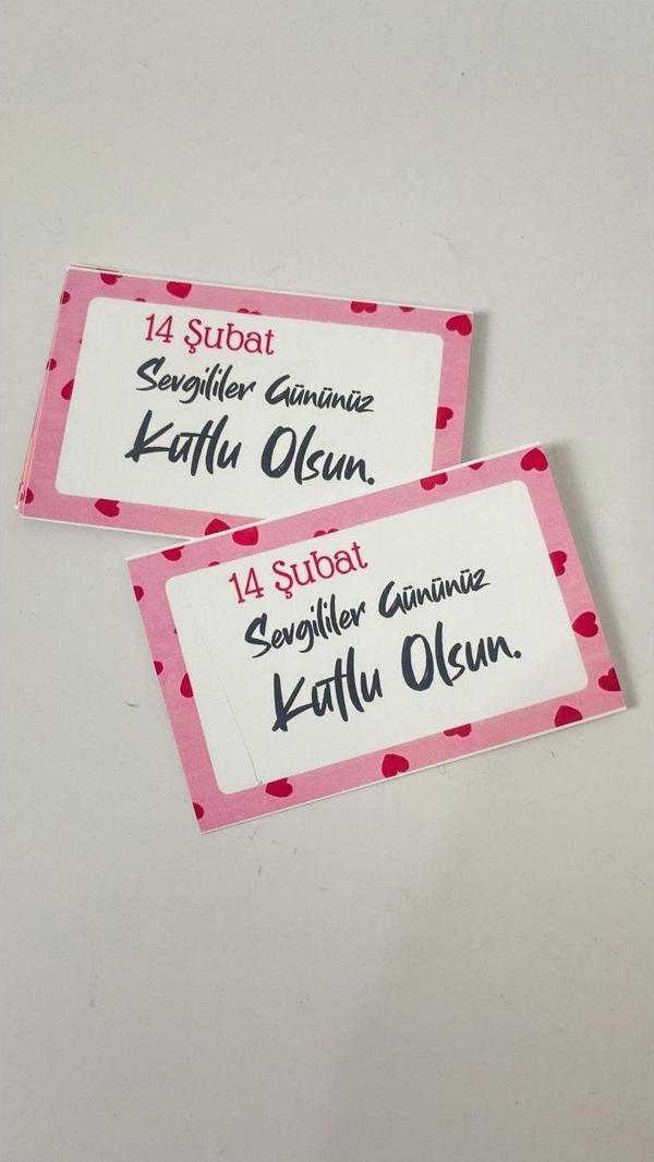 Butiksosyetik Sevgililer Günü Kartı 5 x 8 cm 50 Adet - Image 1