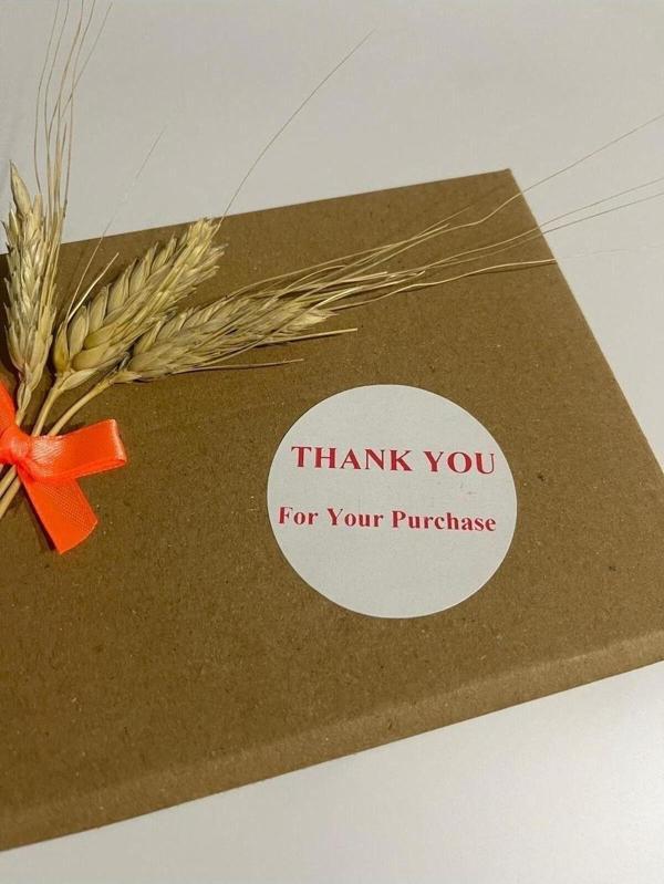 Butiksosyetik Thank You For Your Purchase Yuvarlak Yapışkanlı Etiket 5 x 5 cm 100 Adet - Image 1