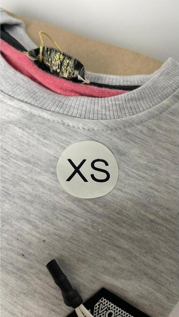 Butiksosyetik x s Beden Etiketi Yuvarlak Yapışkanlı 3 x 3 cm 150 Adet - Image 1