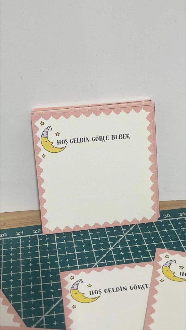 Butiksosyetik Yenidoğan Kart Pembe 7 x 7 cm 60 Adet - Image 1