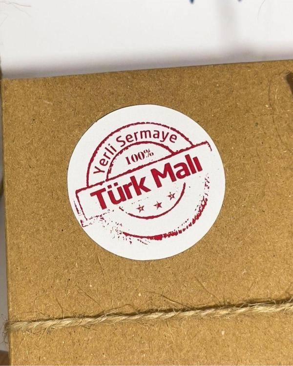 Butiksosyetik Yerli Sermaye Türk Malı Yapışkanlı Etiket 4 x 4 cm 106 Adet - Image 1