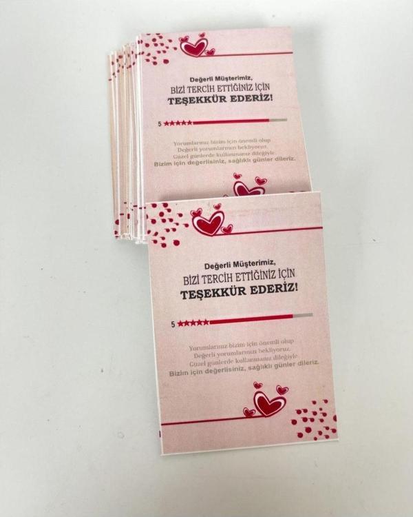 Butiksosyetik Teşekkür Kartı 5 x 7 cm 50 Adet - Image 1