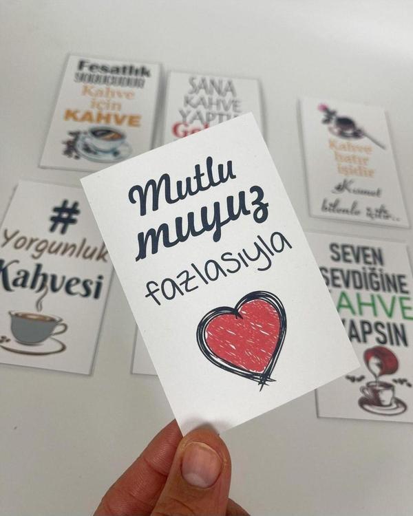Butiksosyetik Teşekkür Kartı Mutlumuyuz Fazlasıyla 50 Adet 5 x 8 cm - Image 1