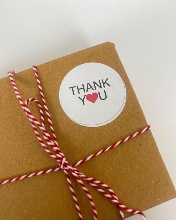 Butiksosyetik Thank You 4cm Yapışkanlı Sticker Etiket - Image 1