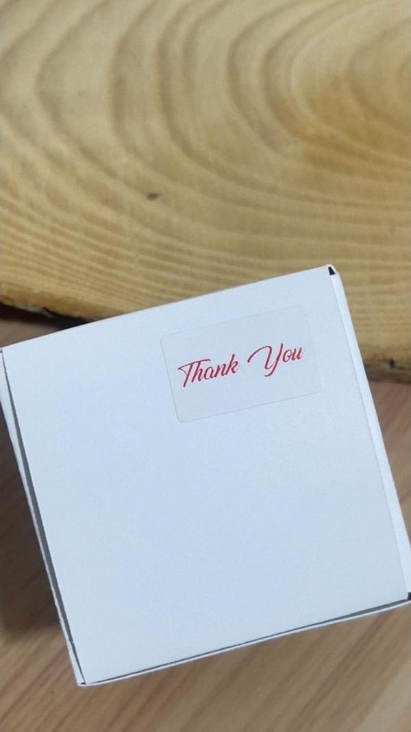 Butiksosyetik Thank You El Yazılı Yapışkanlı Etiket 20 x 15Mm 200 Adet - Image 1