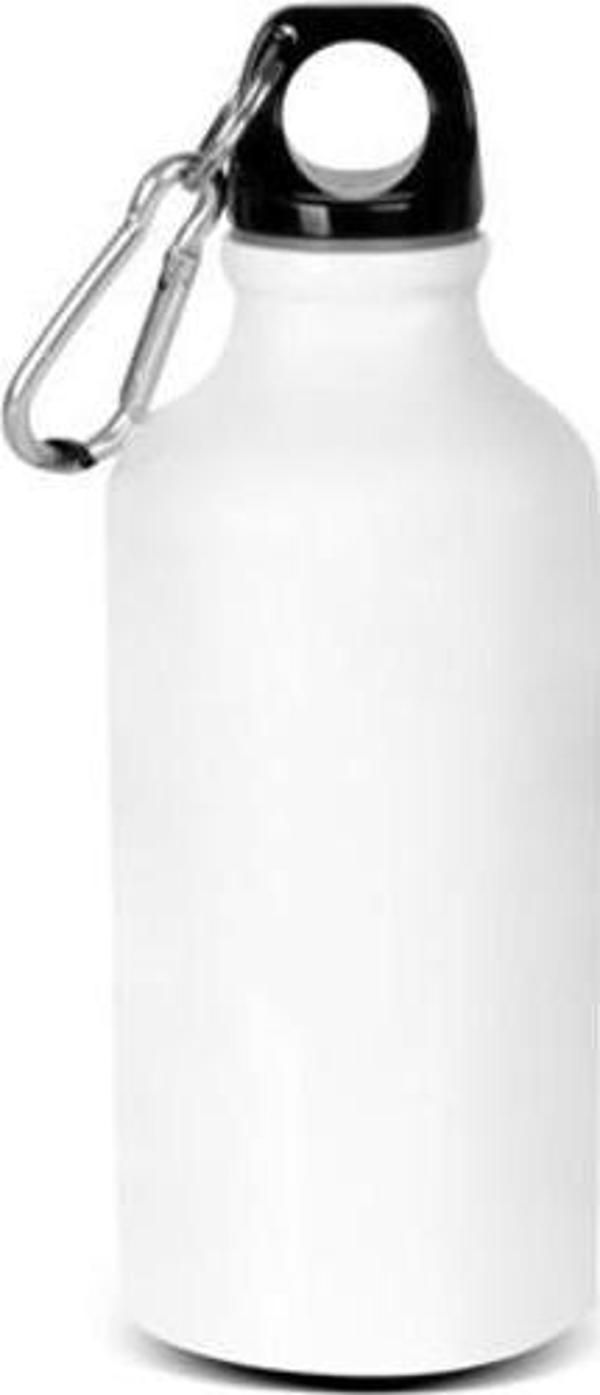 Boomug Karabinerli Alüminyum Matara 400 Ml -Beyaz - Image 1