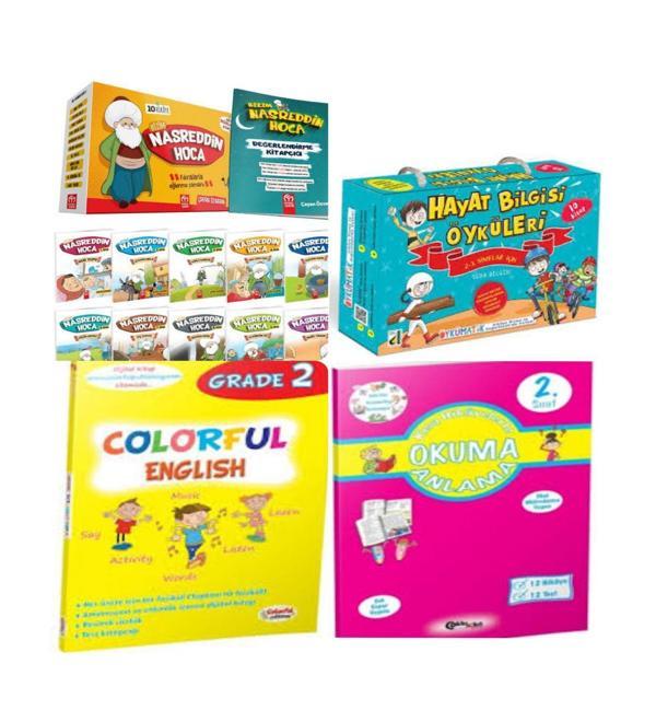2. Sınıf Bizim Nasreddin Hoca Hikaye+Hayat Bilgisi Öyküleri+ Colorful English 2 Ve Okuma Anlama  - Model Eğitim Yayınları - Image 1