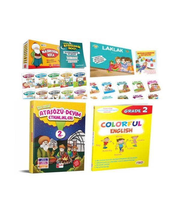 2. Sınıf Laklak Hikaye Serisi+Bizim Nasreddin Hoca Hikaye+ Atasözü-Deyimler  Ve Colorful English 2 - Model Eğitim Yayınları - Image 1