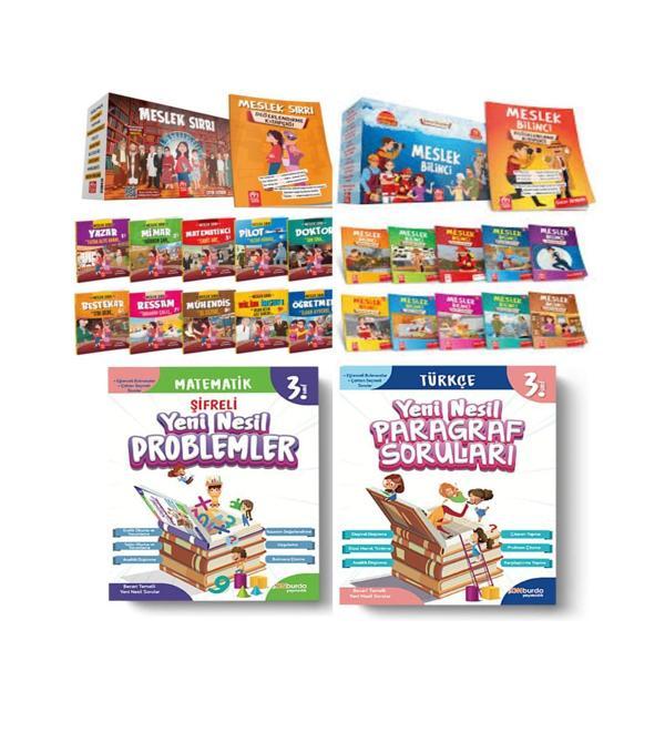 3 ve 4. Sınıflar İçin Meslek Sırrı Hikaye+Meslek Bilinci Hikaye Serisi Ve Yeni Nesil Paragraf+ Matematik Soruları - Model Eğitim Yayınları - Image 1