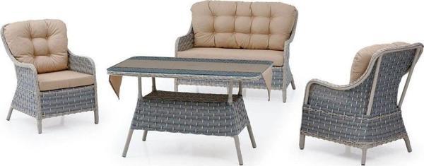 Ladin Mobilya Bahçe Mobilyası 2+1+1 Çeşme Bahçe Takımı Balkon Takımı Masalı Set - Image 1